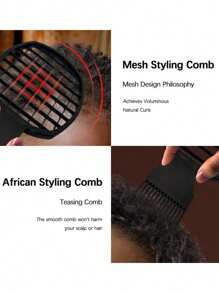 Hair Sponges For Women Curls Magic Twist Hair Sponge, Barber Hair Brush Sponge Tool Kit, Men Women Styling Tool For Curl, Coils, Dreadlocks Wave Hair Care Tool With Pick , Barber Tools, Hair Salon Hair Tools - Multicolor - View 12