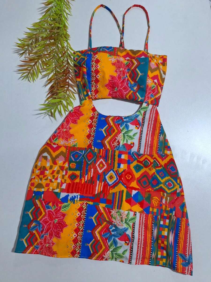 Women Dresses - 橘色 - 查看 1