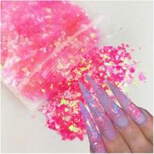 10g/Bag Holographic Nail Glitter Flakes Sparkly 3D Asymmetrical Shiny Sequins Nails Supplies Polish Manicure Nail Art Decorations DIY Nail Charms Nail Gems