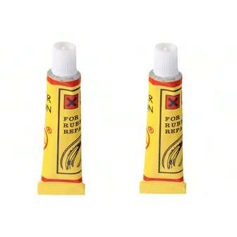 2pcs Bicycle Inner Tube Cold Patch Glue, Universal For Motorcycle/Mountain Bike/E-Bike Inner Tubes