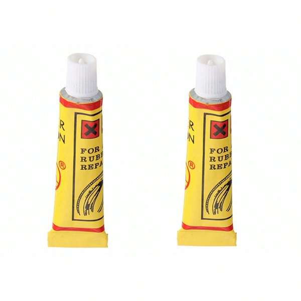 2pcs Bicycle Inner Tube Cold Patch Glue, Universal For Motorcycle/Mountain Bike/E-Bike Inner Tubes