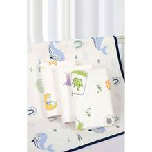 1pc Dreamy Whale Print Waterproof Soft Cotton Baby Urine Pad, Washable Quick Dry, Multi-Sized & Versatile, Foldable, Machine Washable For Diaper Changing, Suitable For Babies, Elderly Care, And Female Hygiene