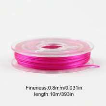 8 Rolos de Cordão Elástico Colorido Plano, Fio Resistente ao Desgaste para Pulseiras/Colares DIY, Material de Alta Elasticidade para Fazer Joias - Cordão elástico faça você mesmo - Visão 18