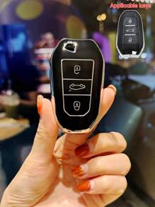1 Pc TPU Car Remote Key Case Cover Shell,Fit For Peugeot 2008 3008 4008 5008 Protector Shell Keyless Auto Accessories
