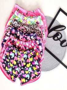 Kit 3 short de Verão menina Infantil ESTAMPAS E CORES SORTIDAS - Multicolorido - Visão 1