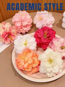 1 peça de grampo de cabelo estilo fada para meninas com flores, acessório de cabeça floral coreano, acessório fofo para cabelo de meninas para uso diário