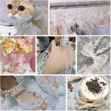 1捆有金邊的綢緞禮品帶，4厘米X 10碼玫瑰紅色紗綢帶，用於禮品包裝、花束裝飾、烘焙裝飾DIY工藝品 - 玫紅色 - 查看 9