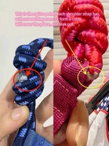 Nylon Shoulder Strap Bag Embroidered Bag Shoulder Strap Adjustable Length Crossbody Shoulder Strap Handheld Shoulder Strap Mini Extended Shoulder Strap Shoulder Bag Strap - Black - View 4