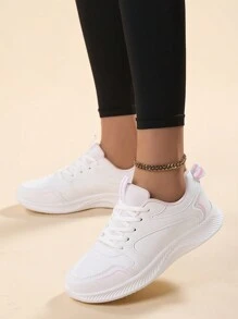 New Summer Sneakers Women's Labor Protection Shoes Women's Light Soft Sole Spring New Light Sports Shoes Women Comfortable Casual Running Shoes Non-Slip Father Shoes Travel Shoes Mother Work Shoes Step On The Shoe Small White Shoes Light Lift Shoes Women's Shoes New Summer Breathable Mesh Flour Light Sports Shoes Cushioned Running Work Soft Sole Not Tired Feet Running Shoes Lightweight Sports Cushioned Soft Sole Running Shoes Women's - Pink - View 3