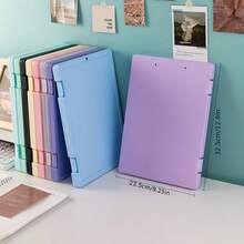 Large Capacity A4 Transparent Plastic Document Storage Box For Students, Graduates, And Office Papers, Multifunction Simple Filing Box For Desk, Organizer - Black - View 2