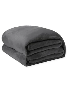 Cobertor Manta Solteiro 01 Peça Avulso 2,00 x 1,80 Mantinha Softy Fleece Casal Antialergico Toque Pelucia Macio Hipoalergênico - Chumbo - Visão 5
