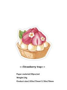 30pcs/Pack Cute And Fresh Shaped Sticky Notes For Planner Decoration And Writing Messages Back To School