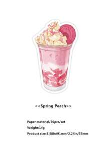 30pcs/Pack Cute And Fresh Shaped Sticky Notes For Planner Decoration And Writing Messages Back To School