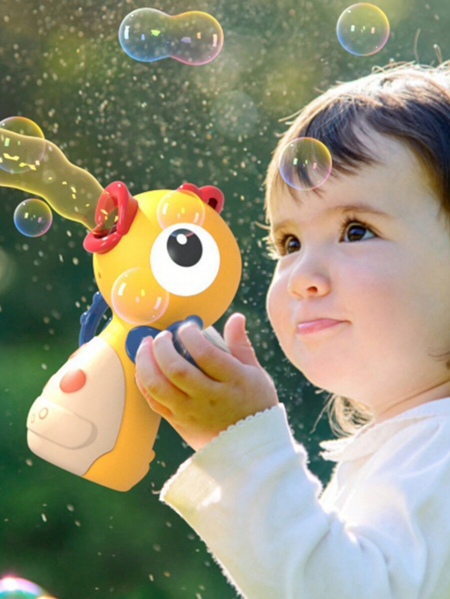 1pc Cute Duck Bubble Machine / Dinosaur Bubble Machine With Detachable