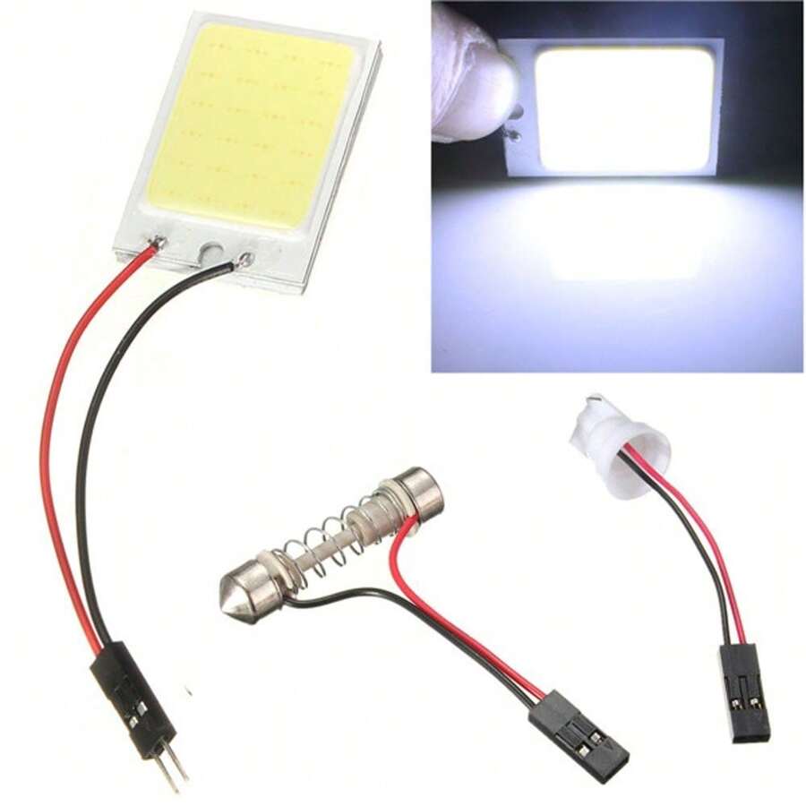 Placa Super Led Cob 24 Chips 26mmx36mm Teto Mala Carro - Branco - Visão 1