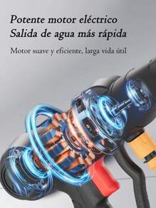 pistola hidro lavadora a precion recargable con accion eswpumadora y aspersor bateria de 48v con bote para jabo espumador boquillas tipo aspersor para el mejor lavado pa automobil,patio - Negro - Ver 6