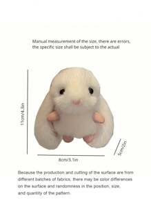 1 件兔子毛绒玩偶玩具蓬松可爱兔子仿貂装饰钥匙扣包包吊坠配件生日礼物、家居装饰、兔子用品 - 彩色 - 查看 11