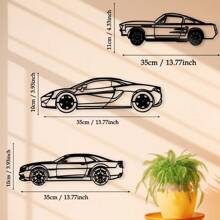 1pc Decoração de parede de ferro em forma de carro de luxo, modelo de carro minimalista, decoração de casa, presente para entusiastas de carros, homens e crianças. Adequado para sala de estar, quarto, escritório, uso interno e externo., Decoração de casa, Decoração de quarto, Decoração de parede