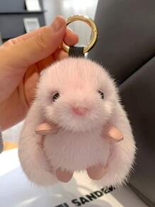 1 件兔子毛绒玩偶玩具蓬松可爱兔子仿貂装饰钥匙扣包包吊坠配件生日礼物、家居装饰、兔子用品 - 彩色 - 查看 14