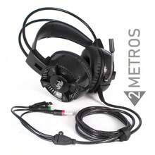 Knup KP-464 Over-Ear 7.1 Channel Gaming Headset With LED Light - màu đen - Xem 7