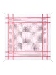 1 件印花 Alpha X 珠饰设计阿拉伯头巾，迪拜风格沙漠披肩围巾