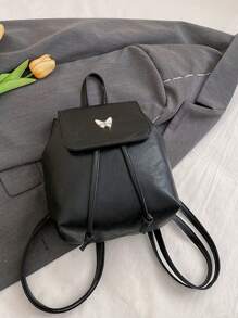 1 pieza Mochila minimalista de gran capacidad con estampado de mariposa para viaje, bolsa de hombro