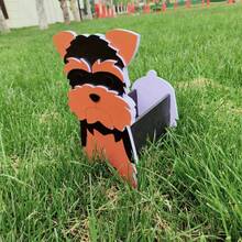 Novedosa y creativa maceta con forma de Yorkshire Terrier - Negro - Ver 5