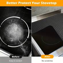 Tapete de Silicone Premium para Fogão Elétrico - 28x20 - Protetor Resistente ao Calor para Bancada de Cozinha, Previne Arranhões para Cooktops de Cerâmica e Vidro, com Opções de Cores Estilosas em Cinza/Preto. - Multicolorido - Visão 9