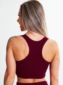 Women Sports Tees & Tanks - 紫紅色 - 查看 3