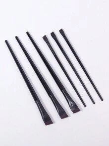 6支装化妆刷套装，包含眼线刷和眉刷，使用方便。 - 黑色 - 查看 8
