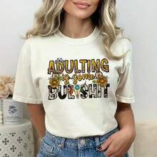 3 piezas de parches para planchar en ropa con patrón "Adulting Is Some Print", diseños de transferencia de calor para ropa, bolso, sudadera con capucha - Adulto1 - Ver 1