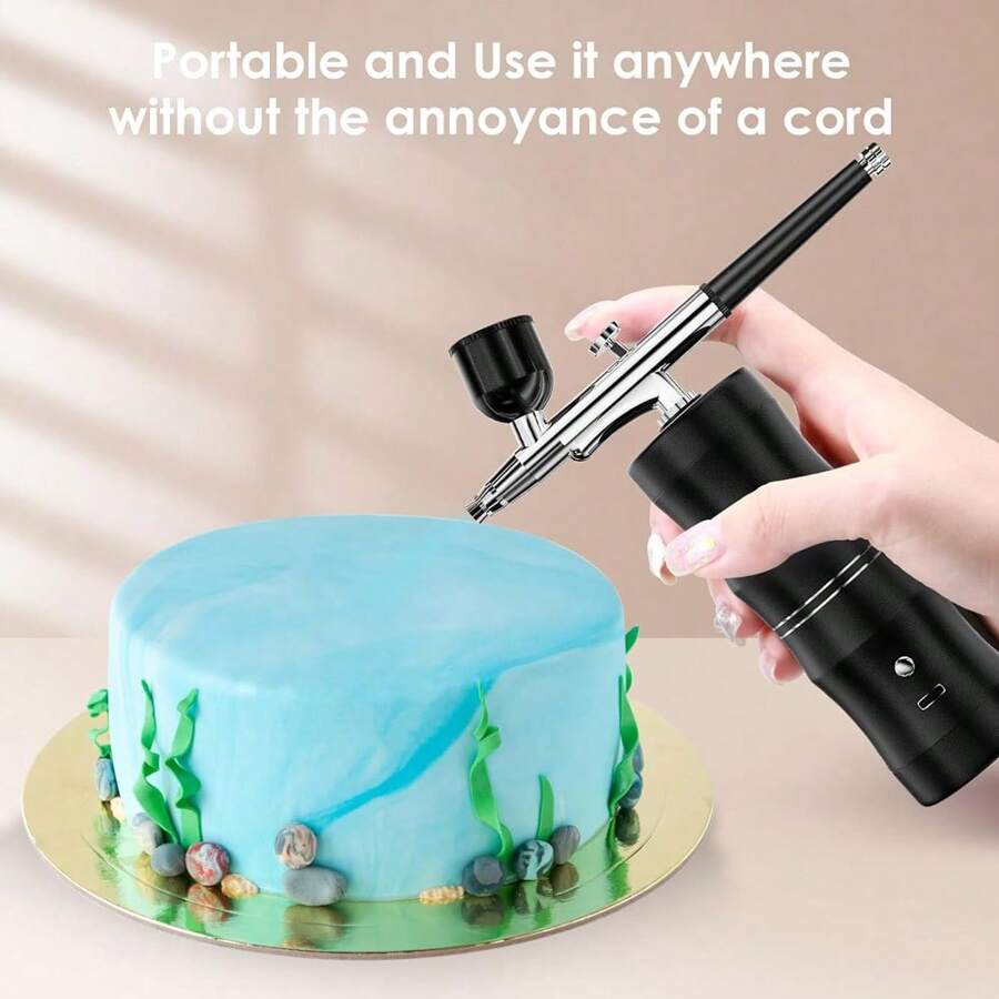 Air Compressor Kit Portable AirBrush Paint Spray Gun Art Airbrush