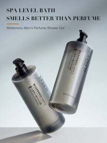 男士香氛沐浴露 - 800毫升，抑制皮膚油膩紅色粒子，帶有持久清新香氣的沐浴，適合家庭使用，容量大 - 銀色 - 查看 5