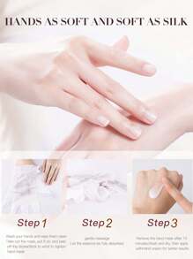 5 对烟酰胺山羊奶手膜 40 克/对，柔滑保湿滋养，适合干燥、皲裂、粗糙的皮肤，男女通用 - 白色 - 查看 5