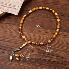 1 pieza Pulsera de cuentas tradicional china Pulsera de cuentas de oración para mujer