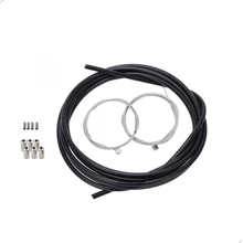 Kit Cabos Capas 2m + Terminal Para Bicicleta Bike Motorizada - Preto - Visão 3