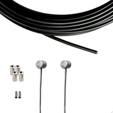 Kit Cabos Capas 2m + Terminal Para Bicicleta Bike Motorizada - Preto - Visão 2