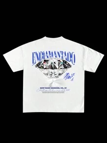"N A T A" Endiamantado BZRP - TEE Y2K, T-Shirt Para Hombre - Blanco - Ver 4