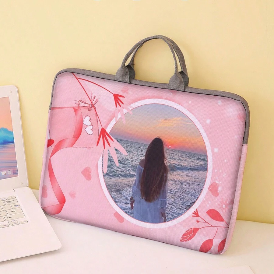 1个定制笔记本电脑包，独特设计（照片、风景、插画），大容量，轻便时尚，是返校季的绝佳礼物 - 彩色 - 查看 1