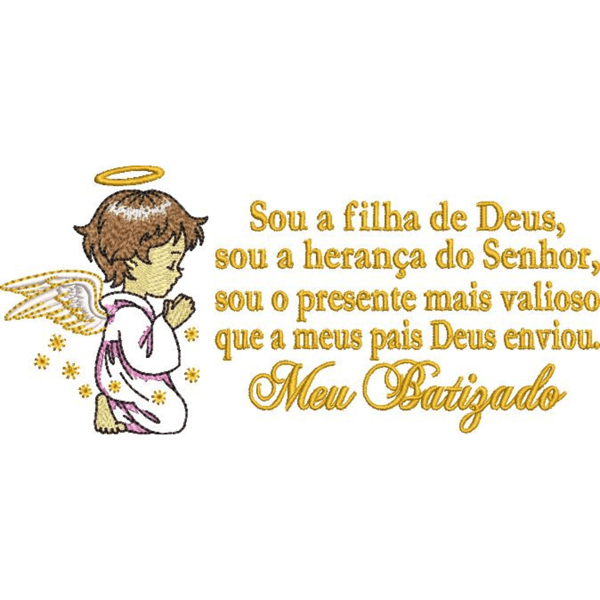 Toalha de Batizado Bordada/Batismo Lembrancinha/Oração