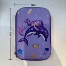 Estuches de lápices, de vuelta a la escuela, útiles escolares - SN79azul oscuro - Ver 3