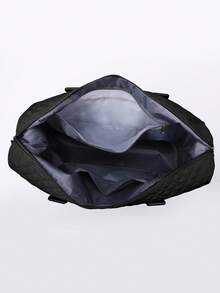 ZHUCHAO 黑色二件式輕便旅行袋裝組，大容量運動健身收納袋，攜帶方便的週末旅行袋及化妝包 - 黑色 - 查看 9