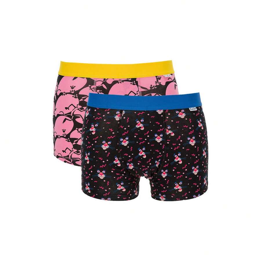 Happy Socks Boxers 2-Pack Pink Panther Trunk Size S