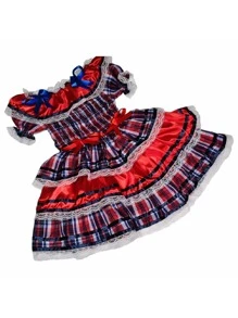 Young Girls Dresses - Red - View 4