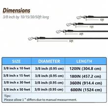 Lynxking 1pc Long Dog Leash 10FT/15FT/30FT/50FT, Heavy Duty Dog Lead For Large Medium Small Dogs Outside Walking, Playing, Camping, Or Yard