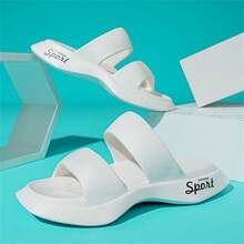 Women/Men Soft And Comfortable Couple Unisex Casual Indoor/Outdoor Streetwear Fashionable And Versatile Slip-Resistant Quick-Dry Waterproof Sandals For Beach Bathroom Swimming Pool, Summer - White - View 4