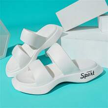 Women/Men Soft And Comfortable Couple Unisex Casual Indoor/Outdoor Streetwear Fashionable And Versatile Slip-Resistant Quick-Dry Waterproof Sandals For Beach Bathroom Swimming Pool, Summer - White - View 3