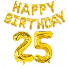 Golden Happy Birthday Digital Foil Balloon Adult Birthday Party Decoration Suitable For Men And Women Aged 10, 11, 12, 15, 18, 25, 30, 40, 50, And 60,Christmas - Gold - View 29