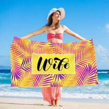 Personalized Name Custom Fun Beach Towel Sand Resistant Super Absorbent Fast Drying Super Fiber Towel Beach Towel Blanket Printed Beach Towel Gift Adult Children Holiday Travel Accessories