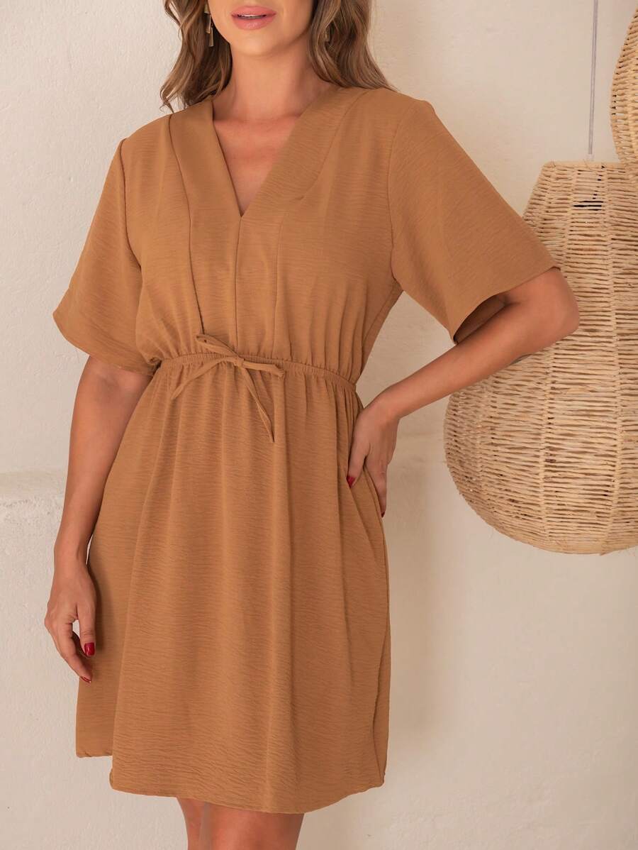 Women Dresses - 棕色 - 查看 1